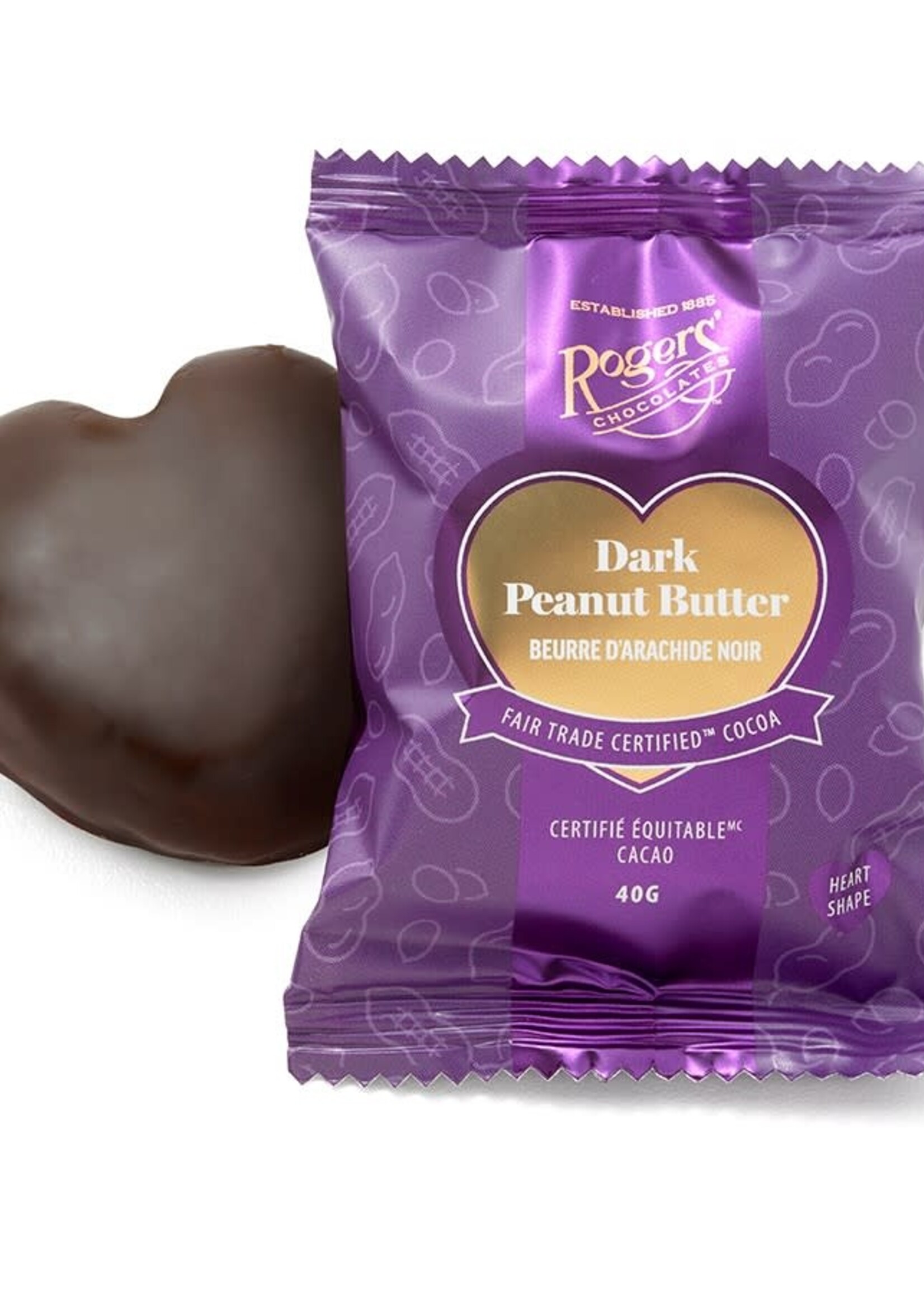 Rogers' Chocolate Heart - Dark Peanut Butter