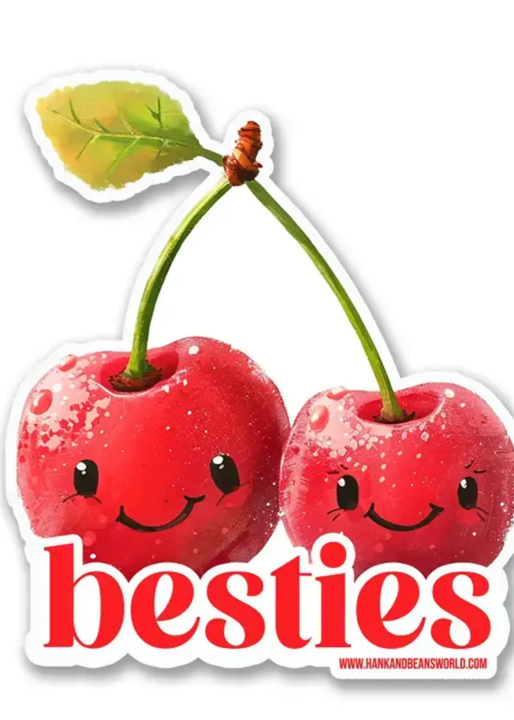Besties Waterproof Matte Vinyl Sticker - Cherries