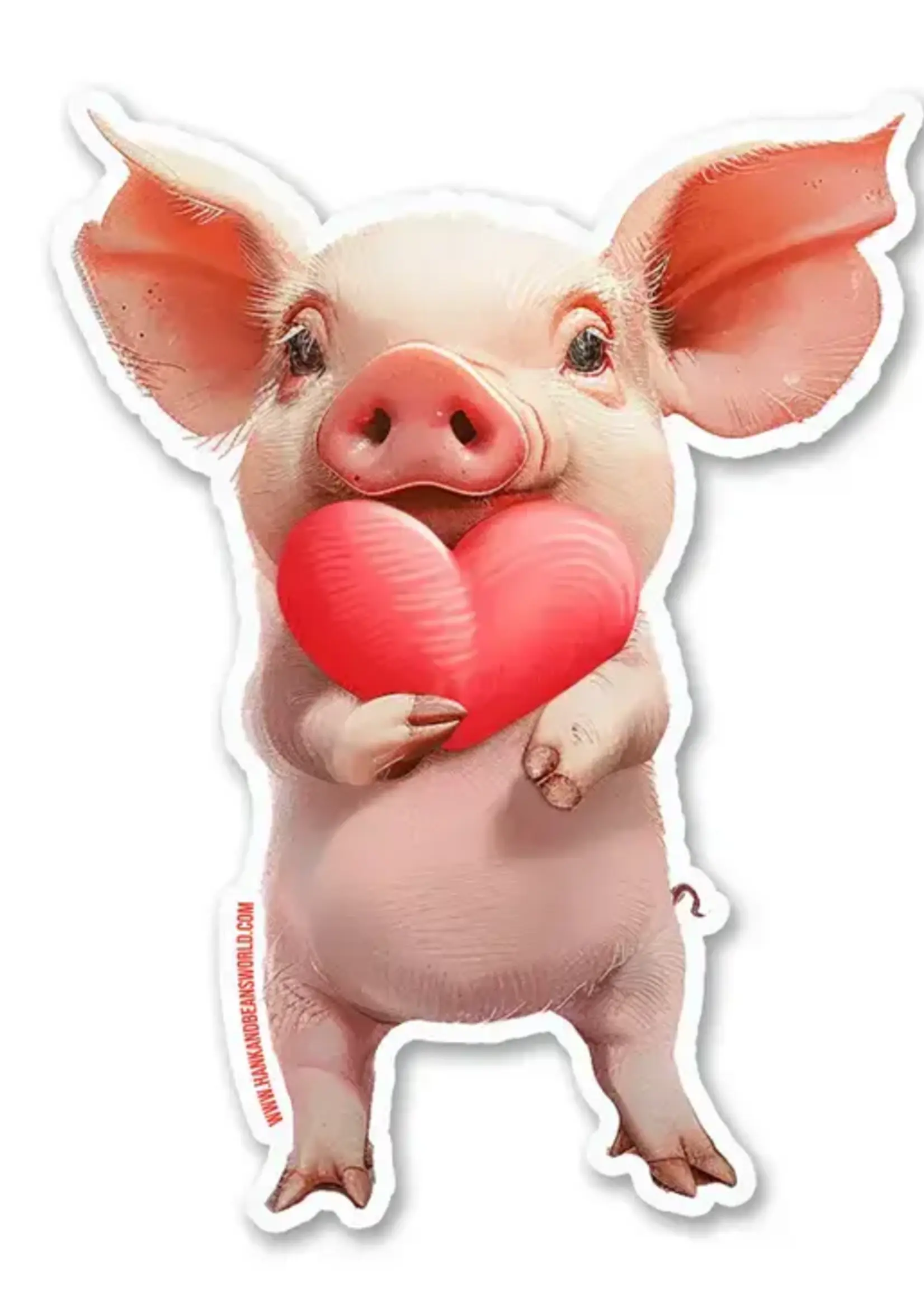 Love Piggy Vinyl Sticker