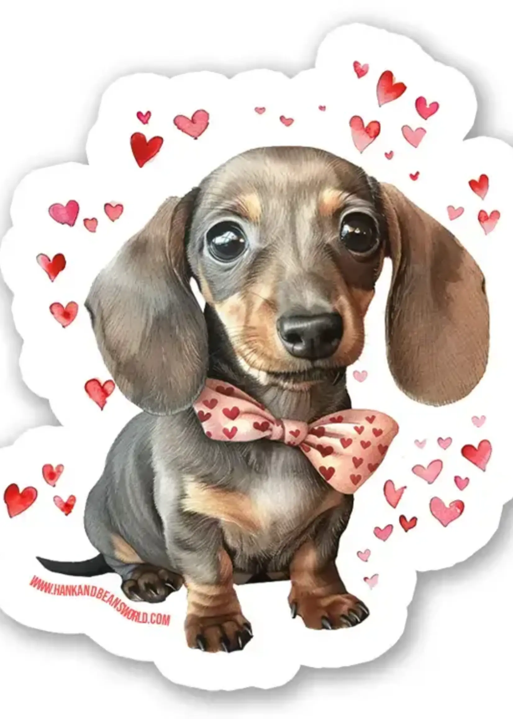 Love Hank - Dachschund Vinyl Sticker