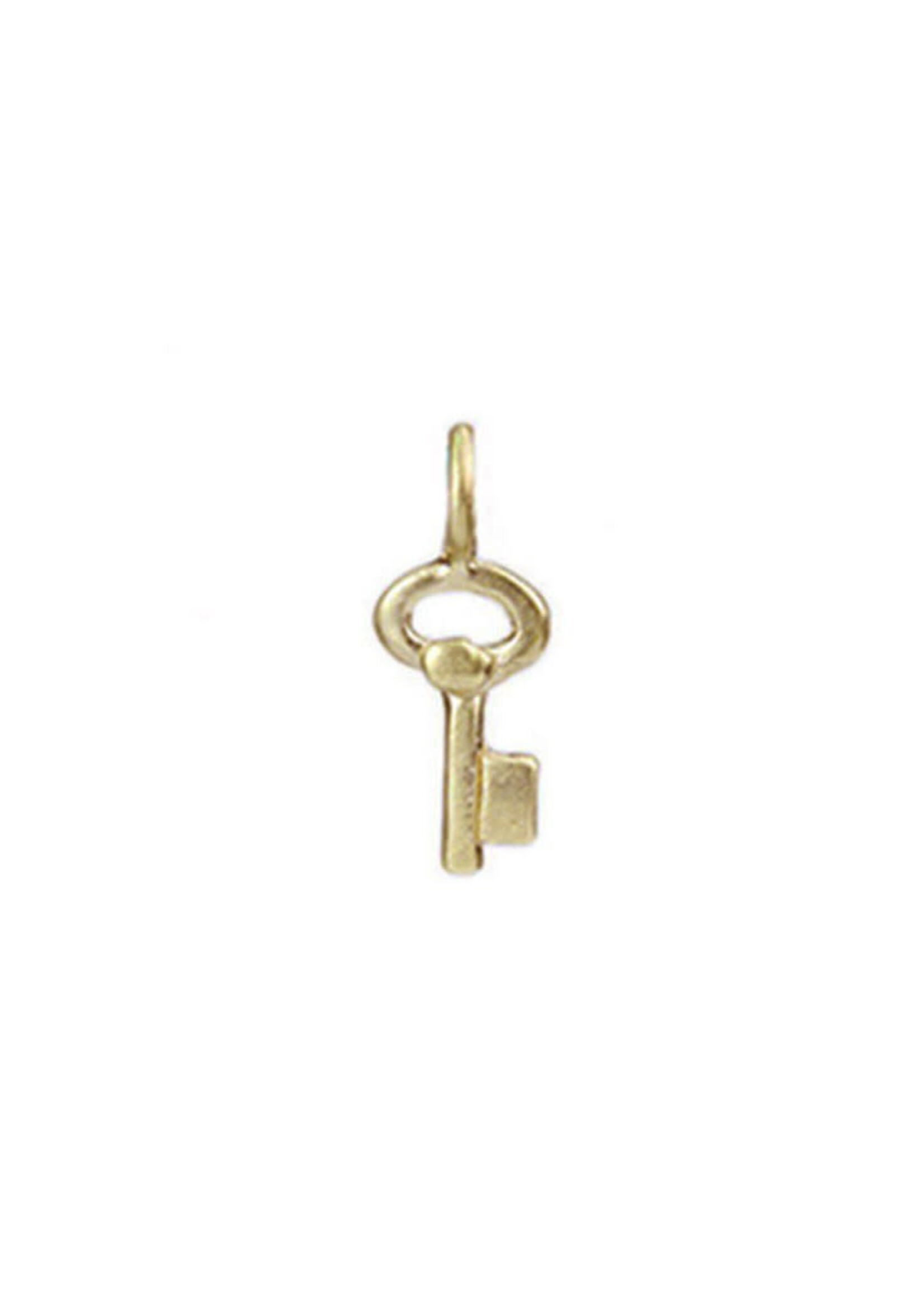 Tiny Sculpted Bronze Charm ~ Key