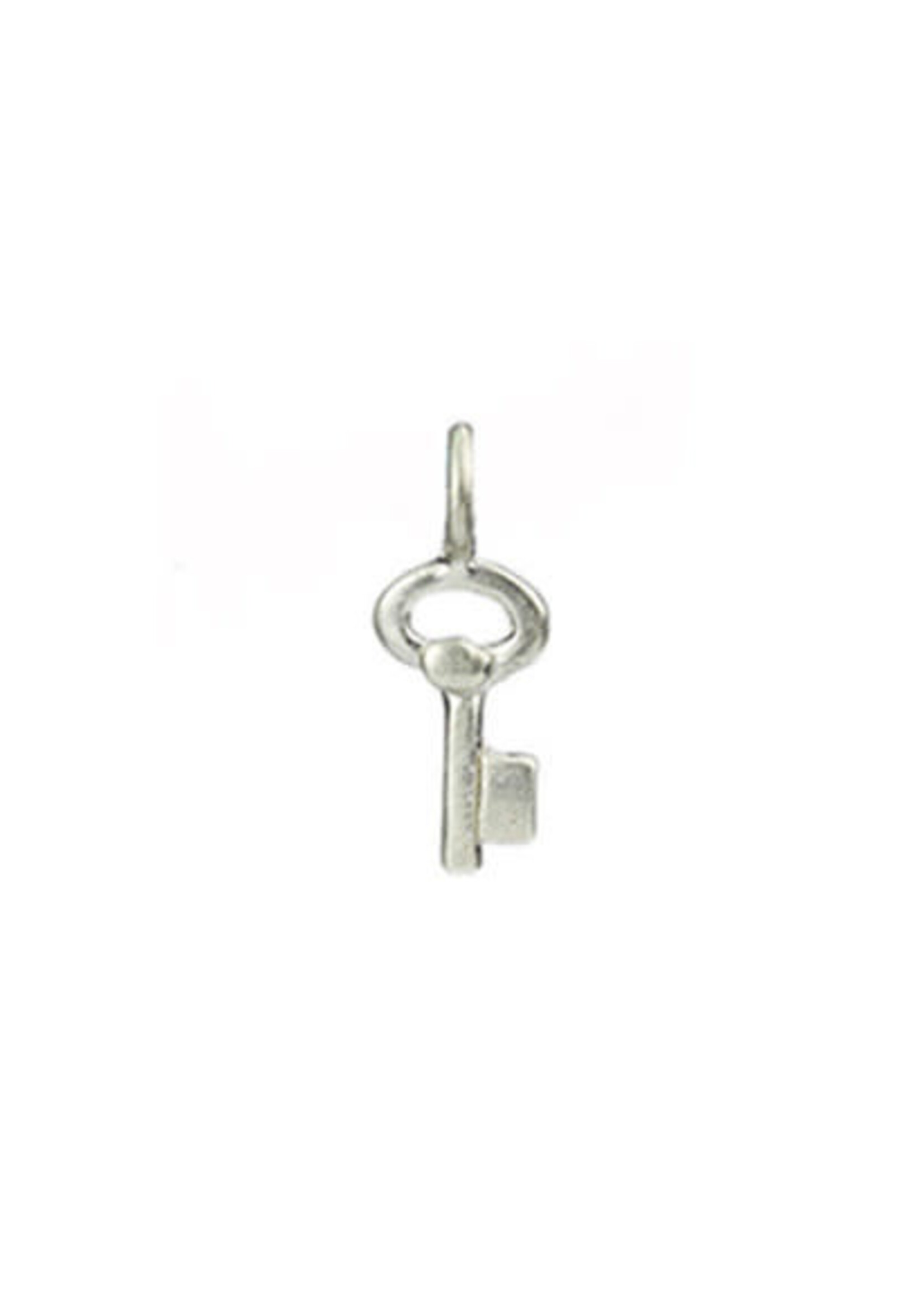Tiny Sculpted Silver Charm - Key