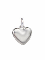 Sculpted Charm Large Silver - Wide Heart