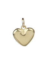 Sculpted Charm Large Bronze - Wide Heart