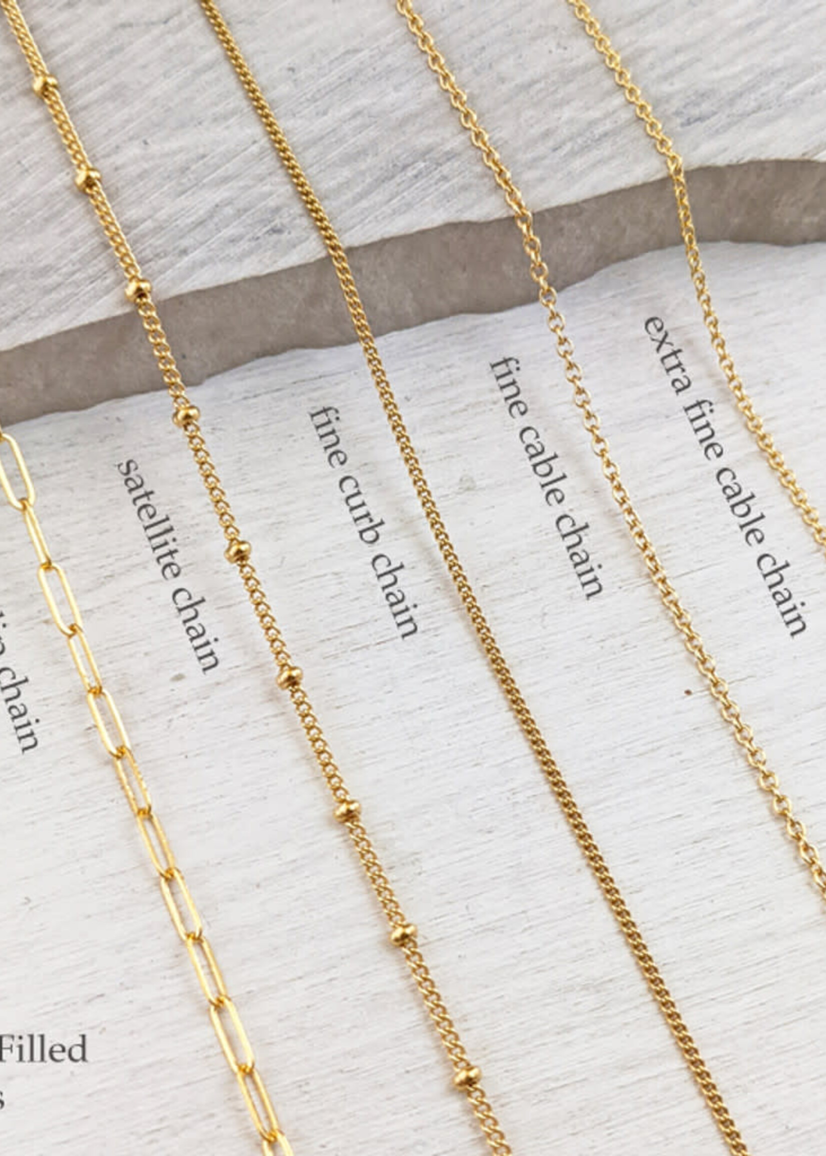 18" Paperclip Chain ~ Gold