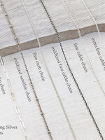 18" Paperclip Chain ~ Silver