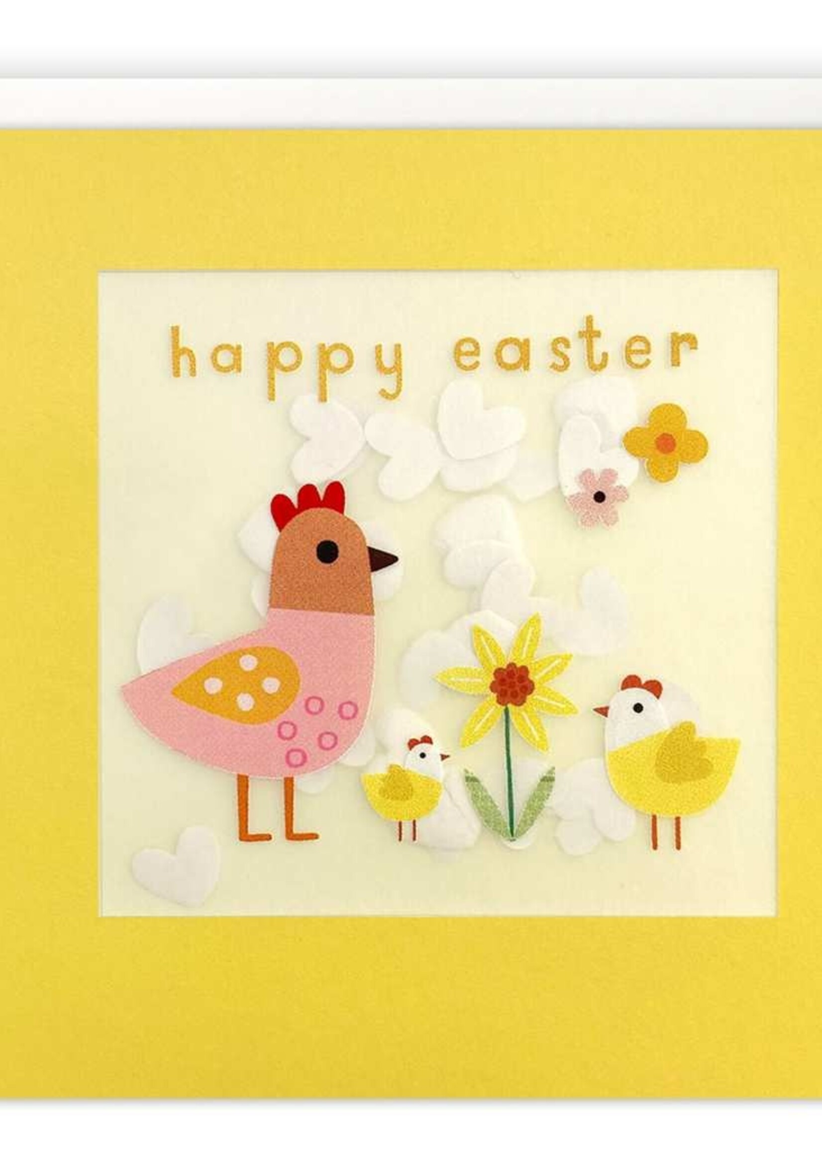 Happy Easter Chicks Yellow