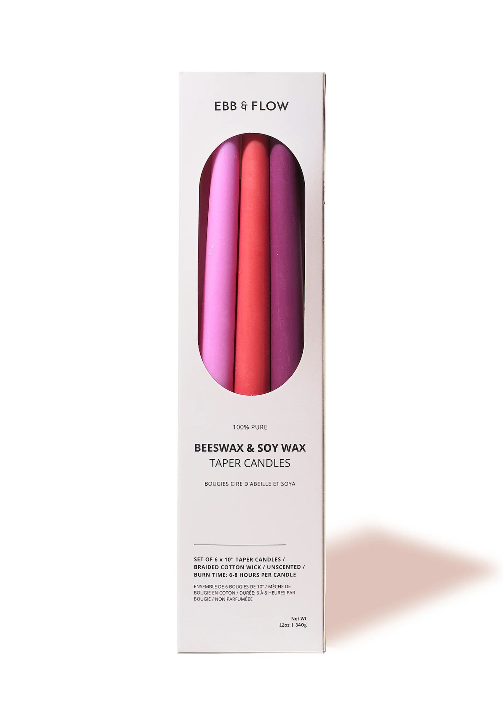 Ebb & Flow Beeswax/Soy Taper Candle Box Set - Warm