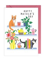 Happy Mother's Day - Cats on Shelf
