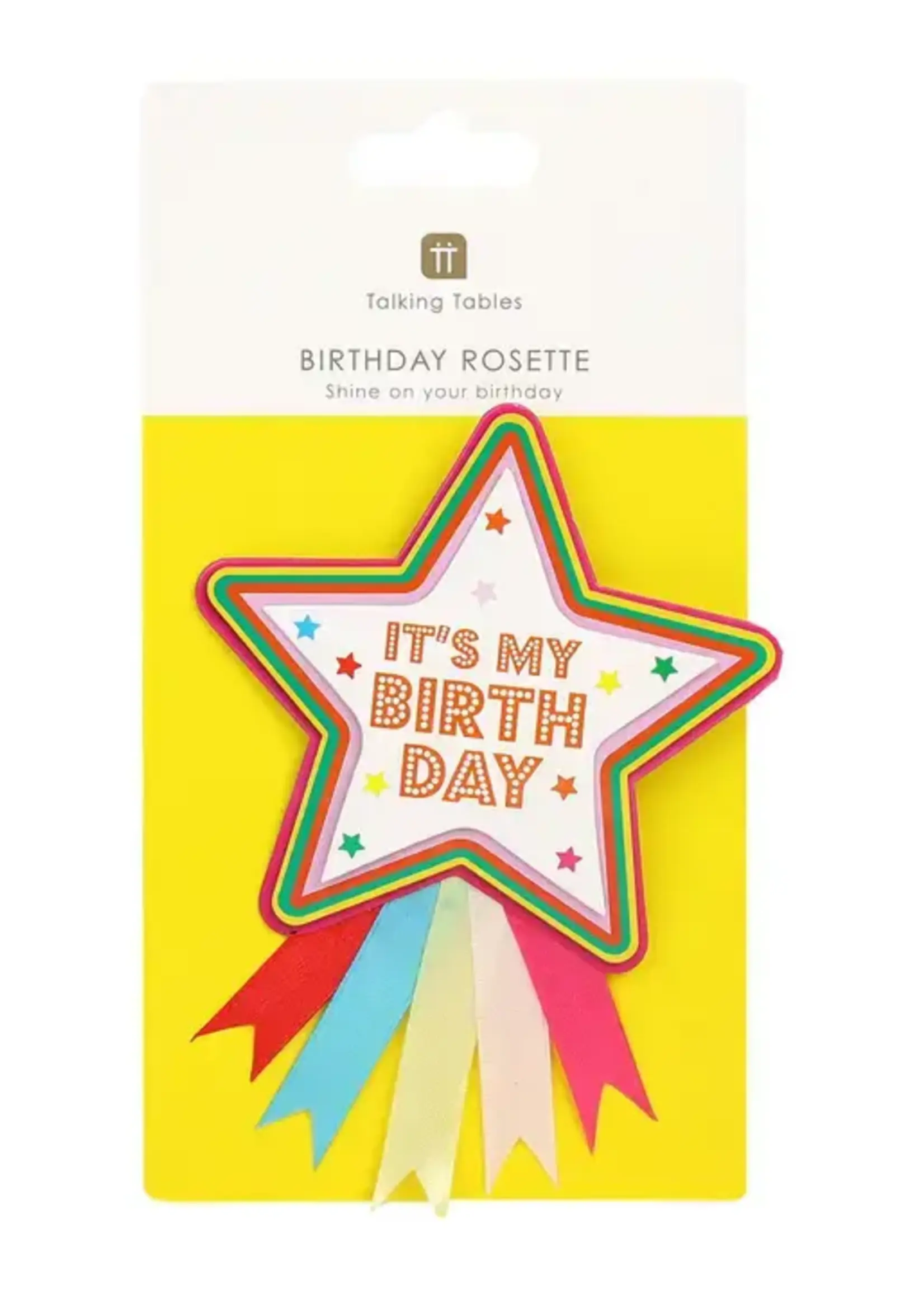 Birthday Star Rosette Badge