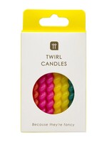 Twirl Birthday Candles - Brights
