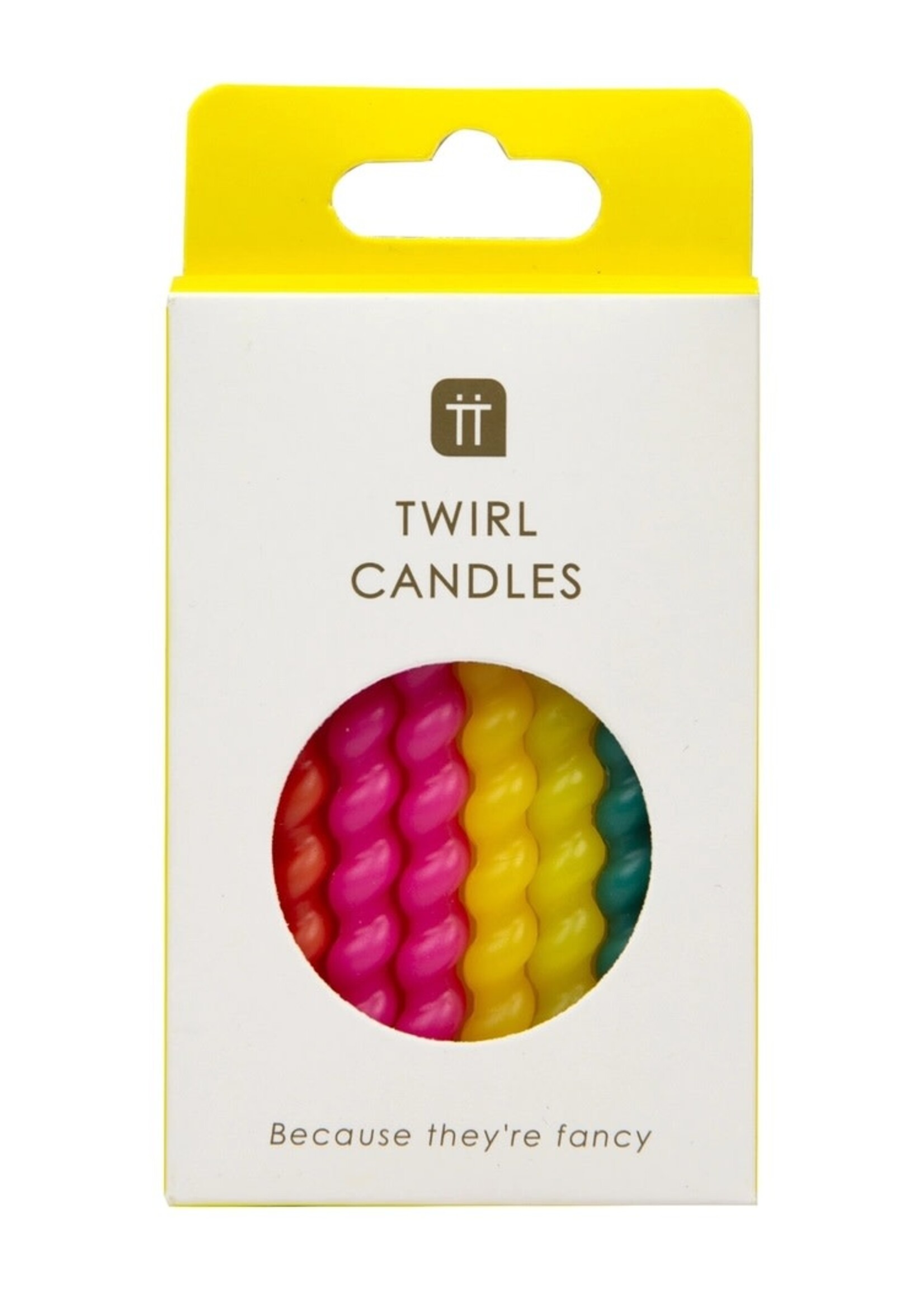 Twirl Birthday Candles - Brights