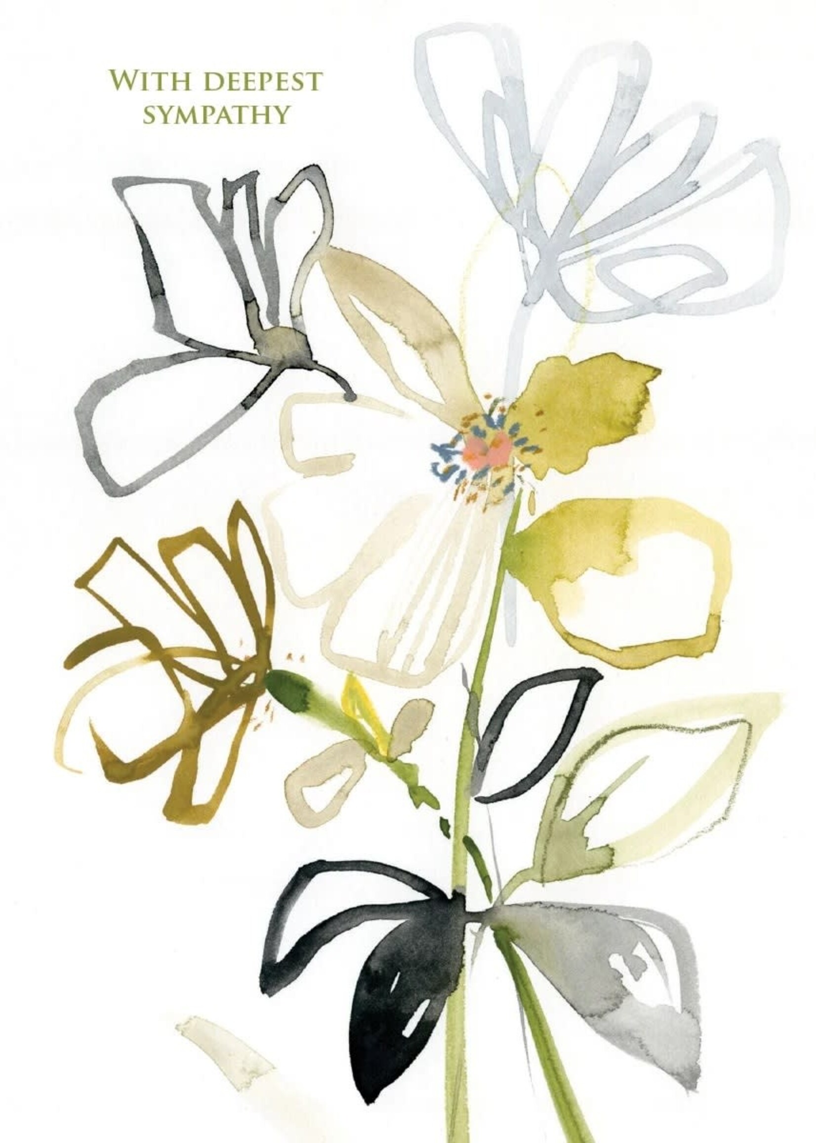 With Deepest Sympathy ~ Grey Leaves