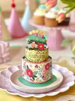 Fresh Cut Flowers Mini Pop-Up Card - Blooming Birthday Cake
