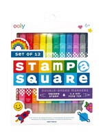 Stamp-A-Square: Double-Ended Markers (Set of 12)