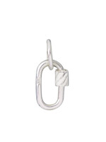 Silver Carabiner Charm - Swirl Nut