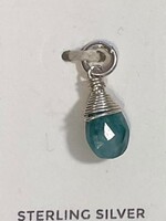 Medium Silver Gem - Emerald