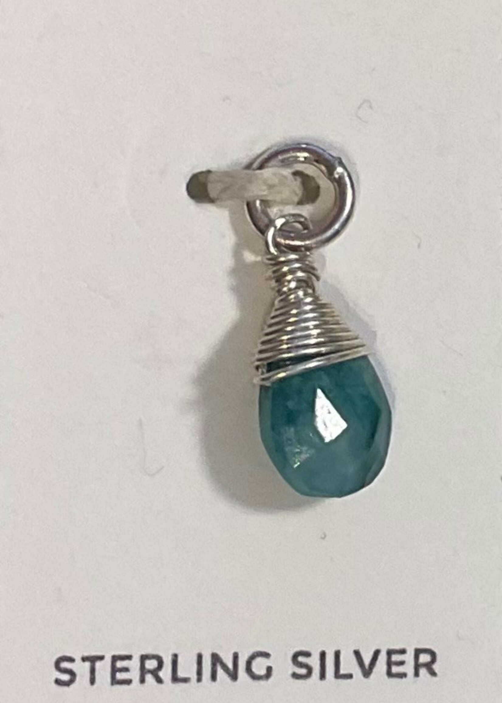 Medium Silver Gem - Emerald