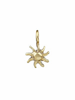 Tiny Sculpted Bronze Charm - Sun
