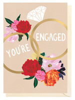 You're Engaged - floral rings