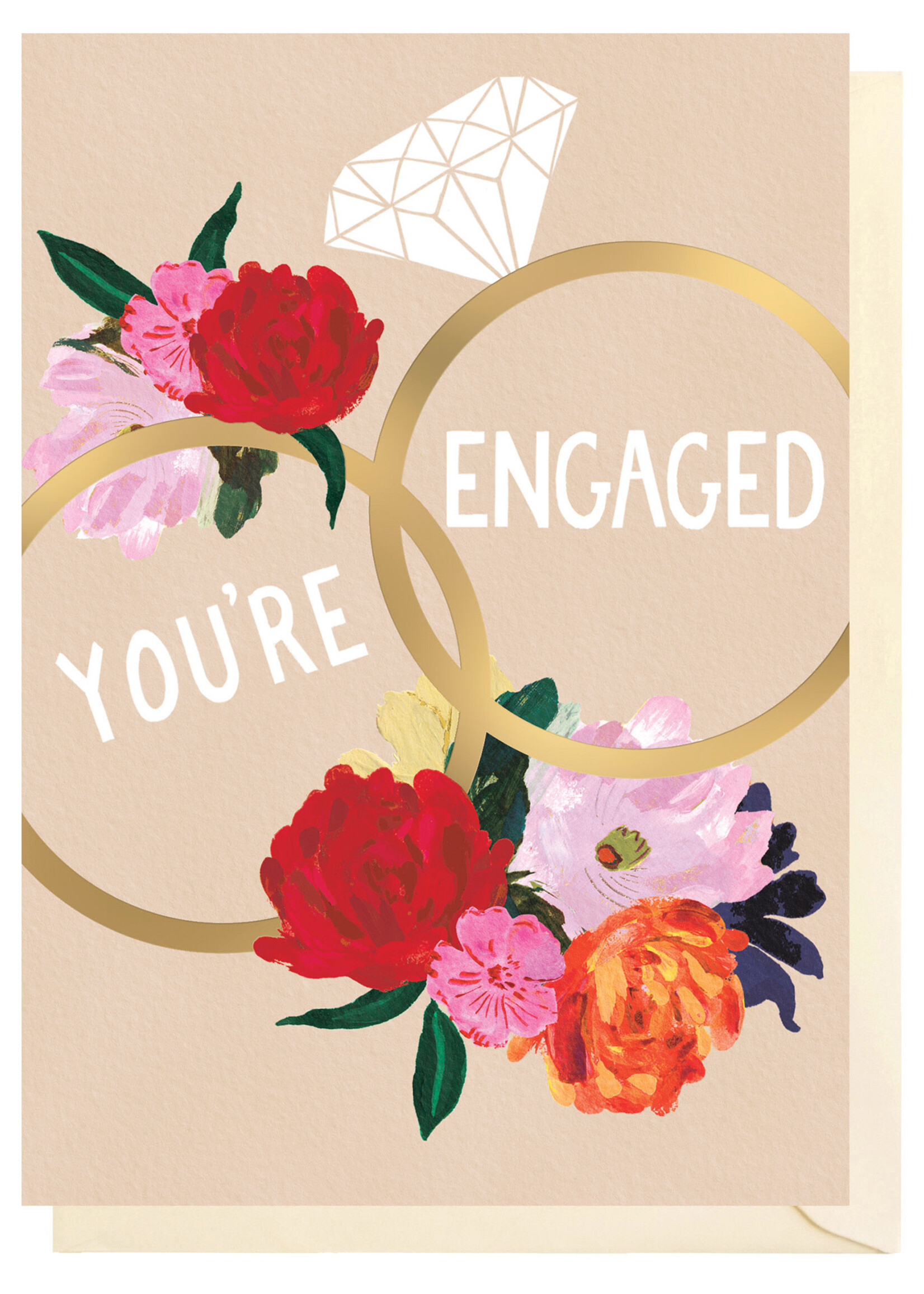 You're Engaged - floral rings
