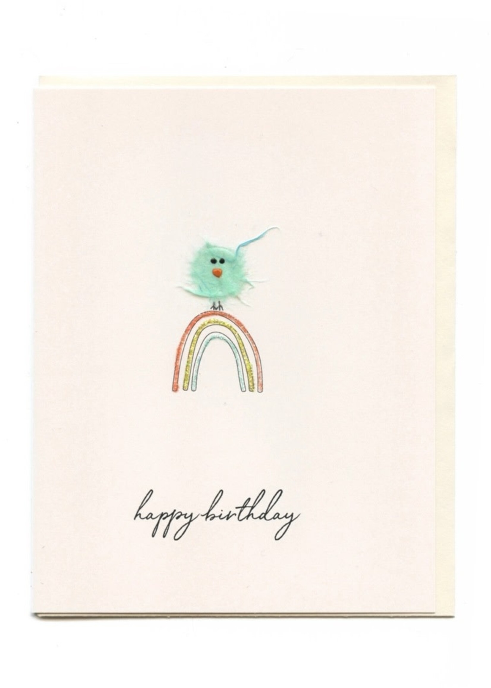 Happy Birthday ~ Bird on Rainbow