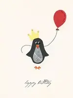 Happy Birthday - Penguin With Balloon