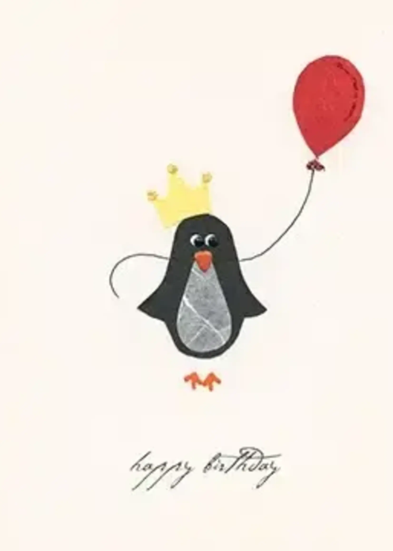 Happy Birthday - Penguin With Balloon