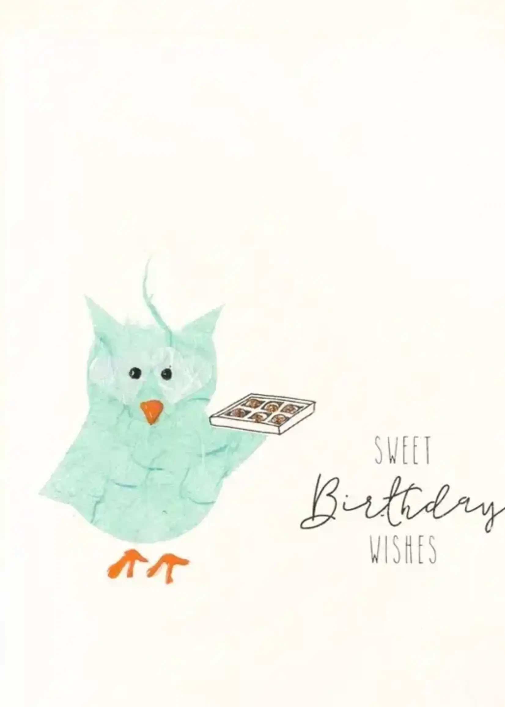 Sweet Birthday Wishes - Owl with Chocolates