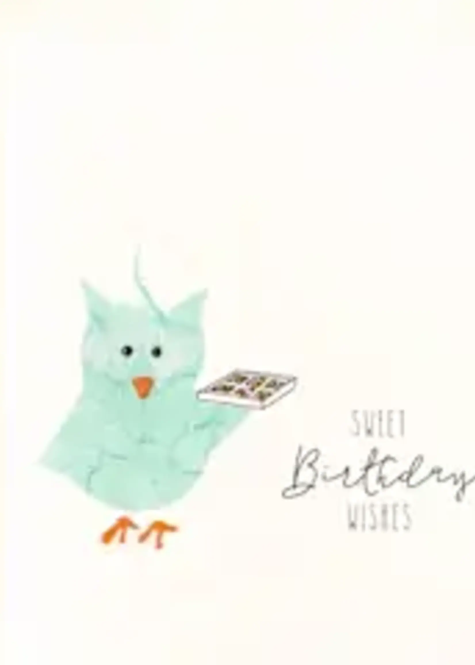 Sweet Birthday Wishes - Owl with Chocolates