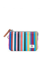 Ori London Carnaby Multi Stripe Small Recycled Canvas Pouch
