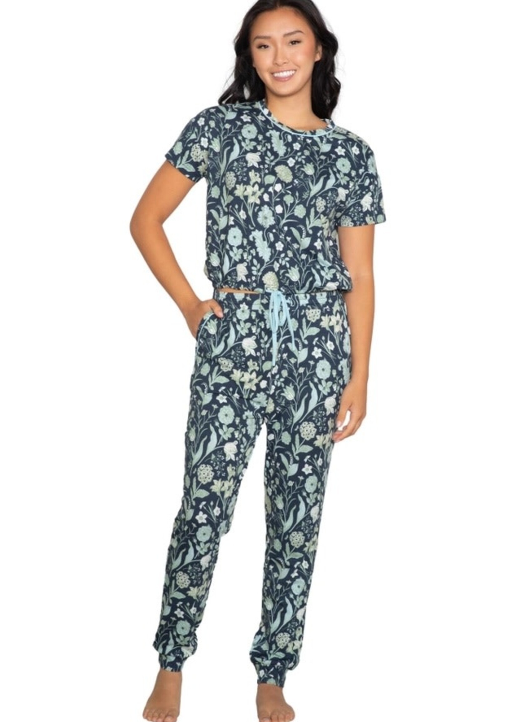Lattelove Pyjamas - Navy Botanical