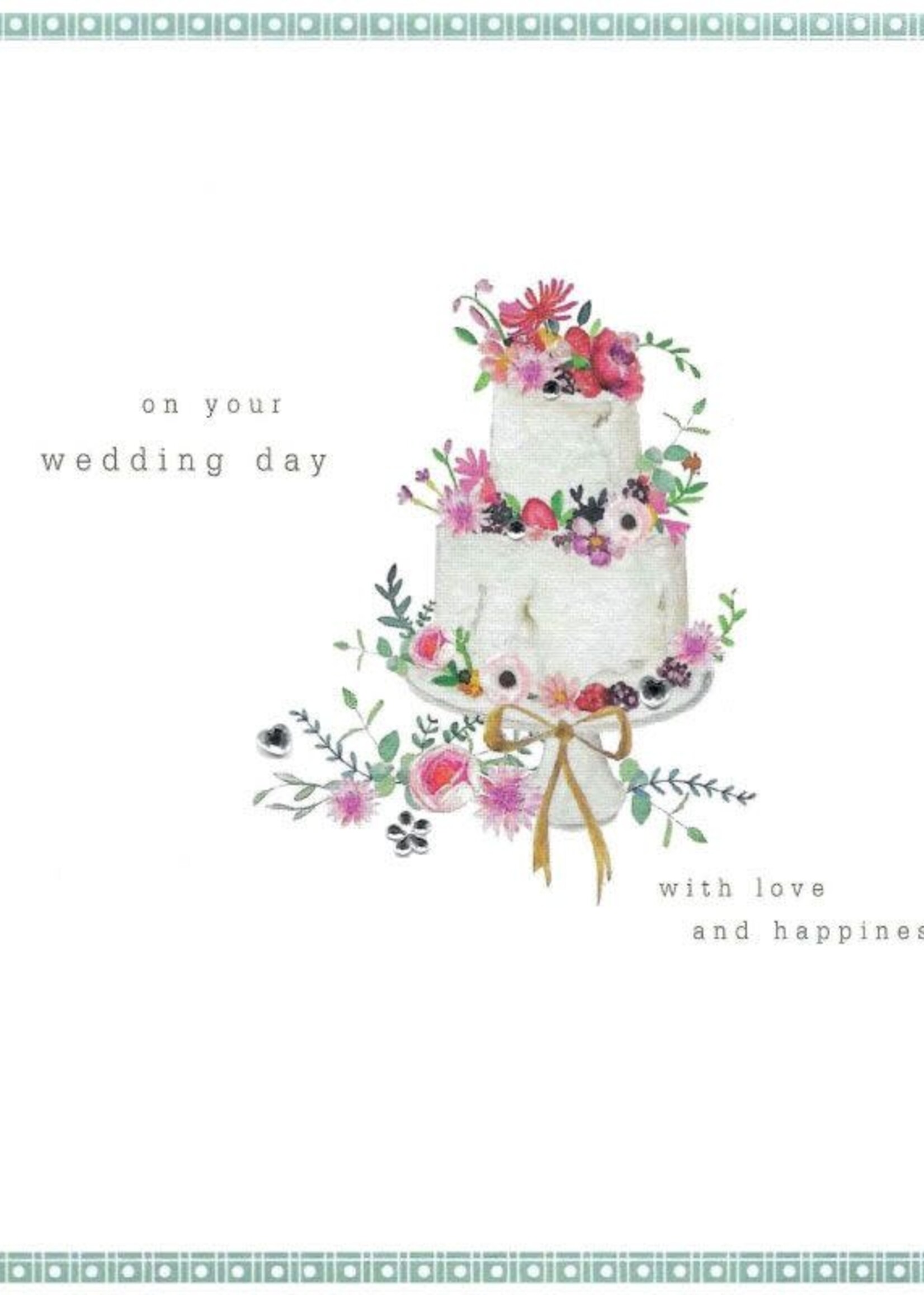 On your wedding day with love and happiness