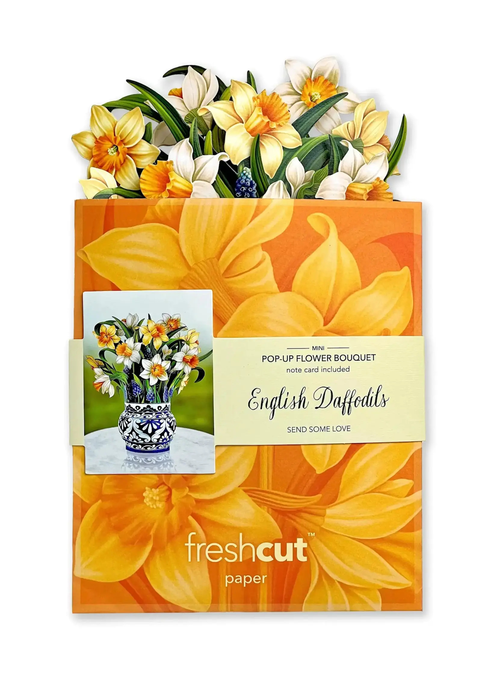 Fresh Cut Flowers Mini Pop-Up Card - English Daffodil