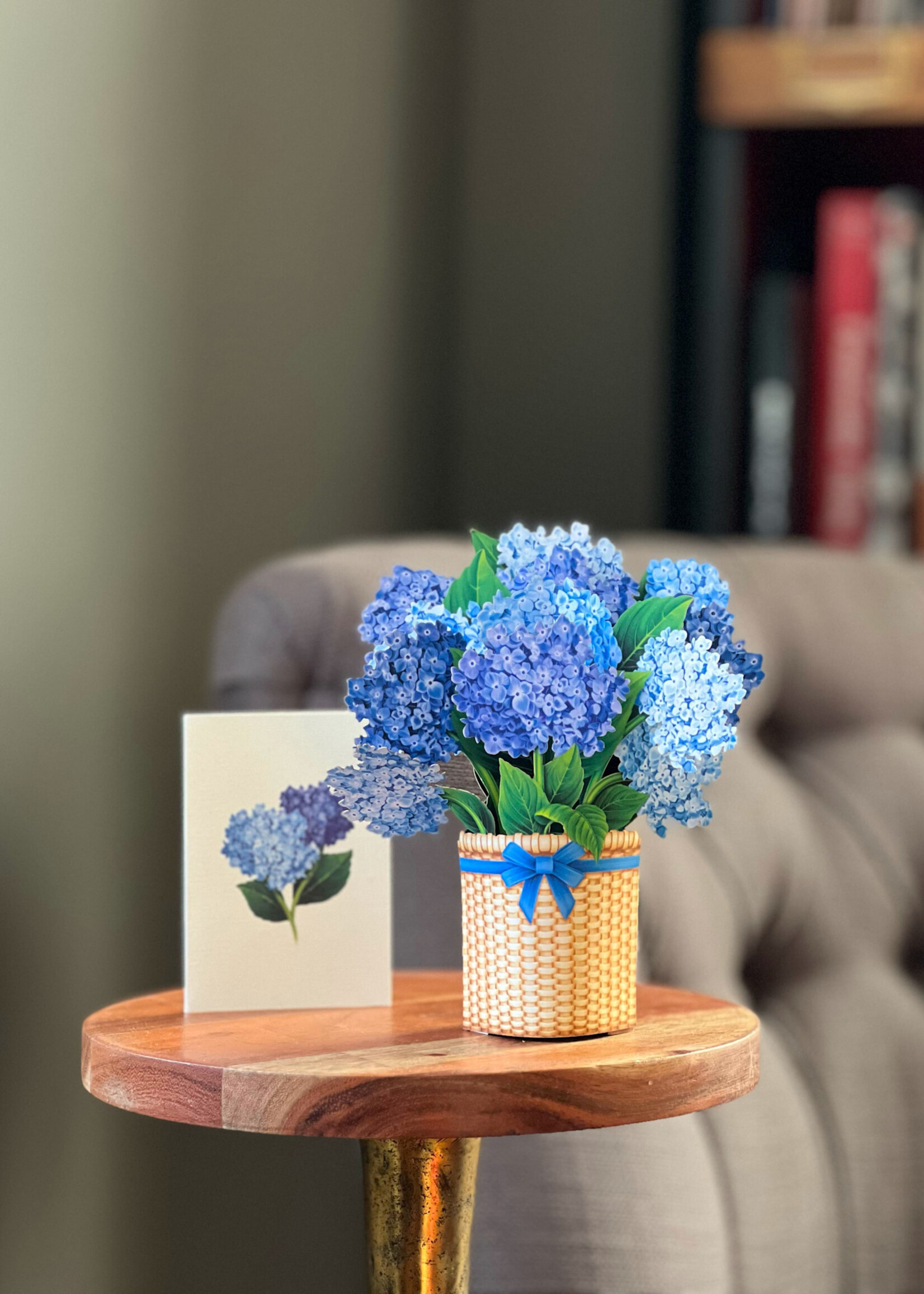 Fresh Cut Flowers Mini Pop Up Card - Nantucket Hydrangea