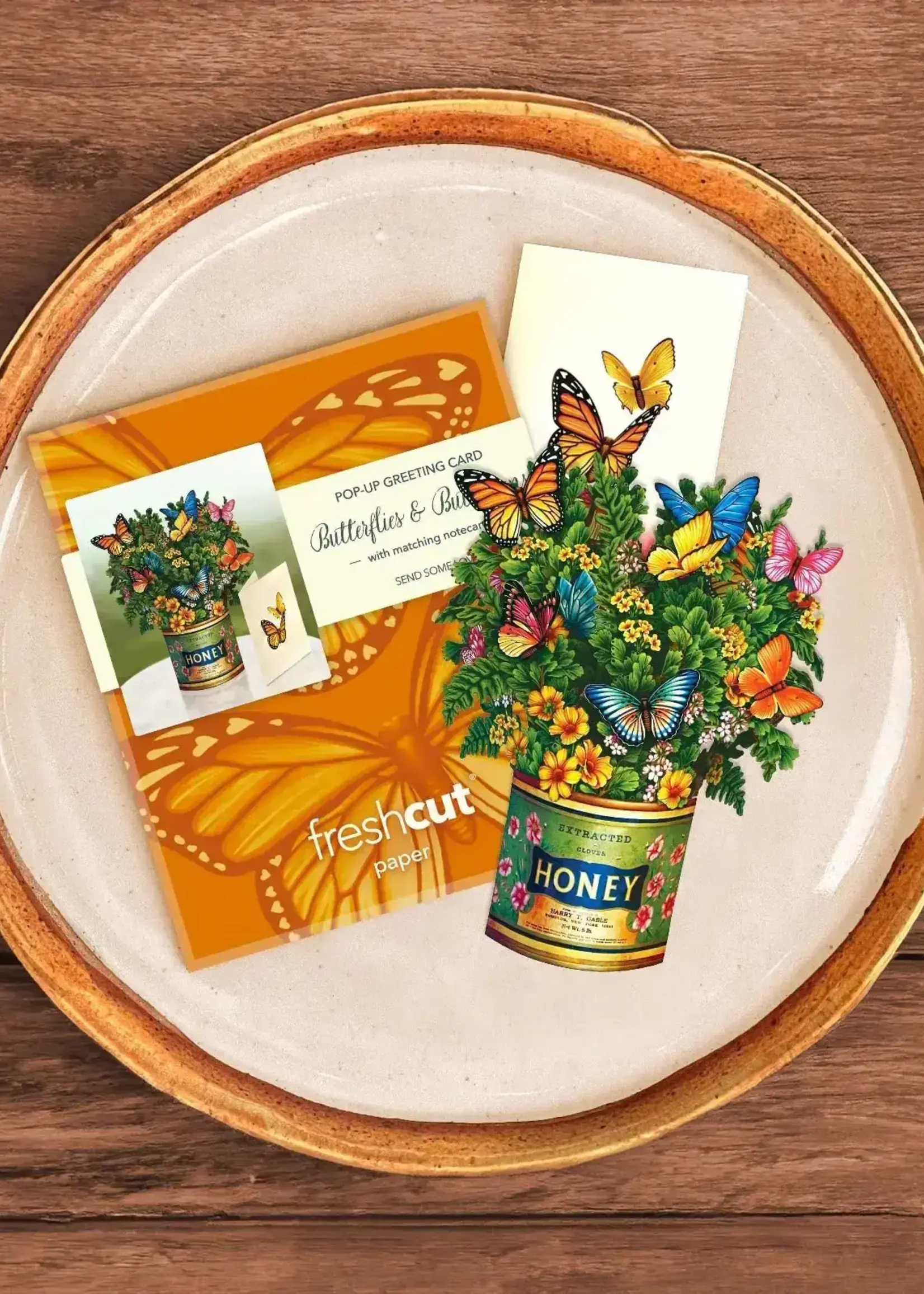Fresh Cut Flowers Mini Pop Up Card - Butterfly