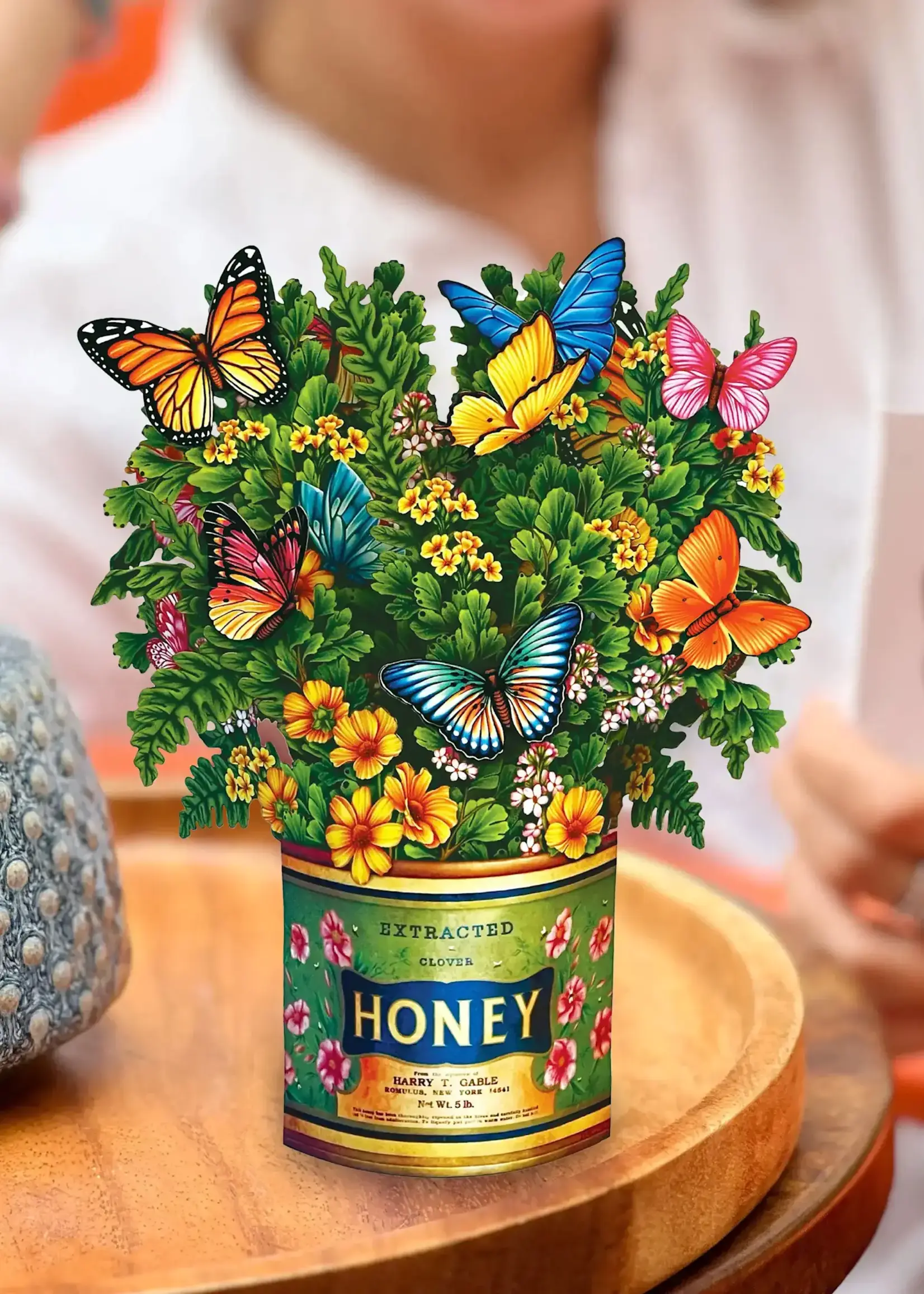 Fresh Cut Flowers Mini Pop Up Card - Butterfly