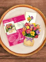 Fresh Cut Flowers Mini Pop Up Card - Festive Tulips