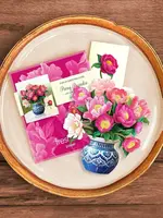 Fresh Cut Flowers Mini Pop Up Card - Peony Paradise