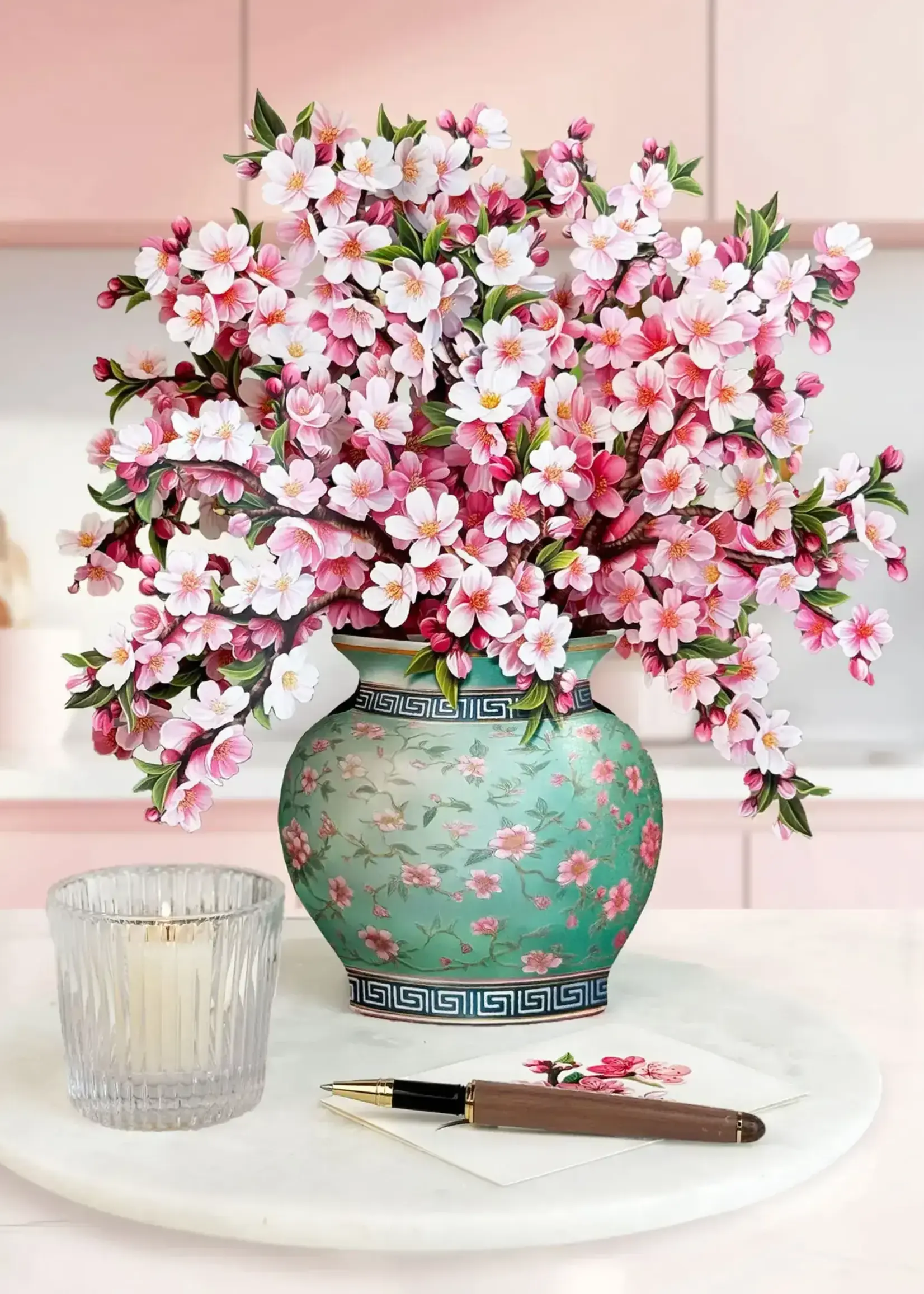 Fresh Cut Flowers Pop Up Card - Japanese Cherry Blossom