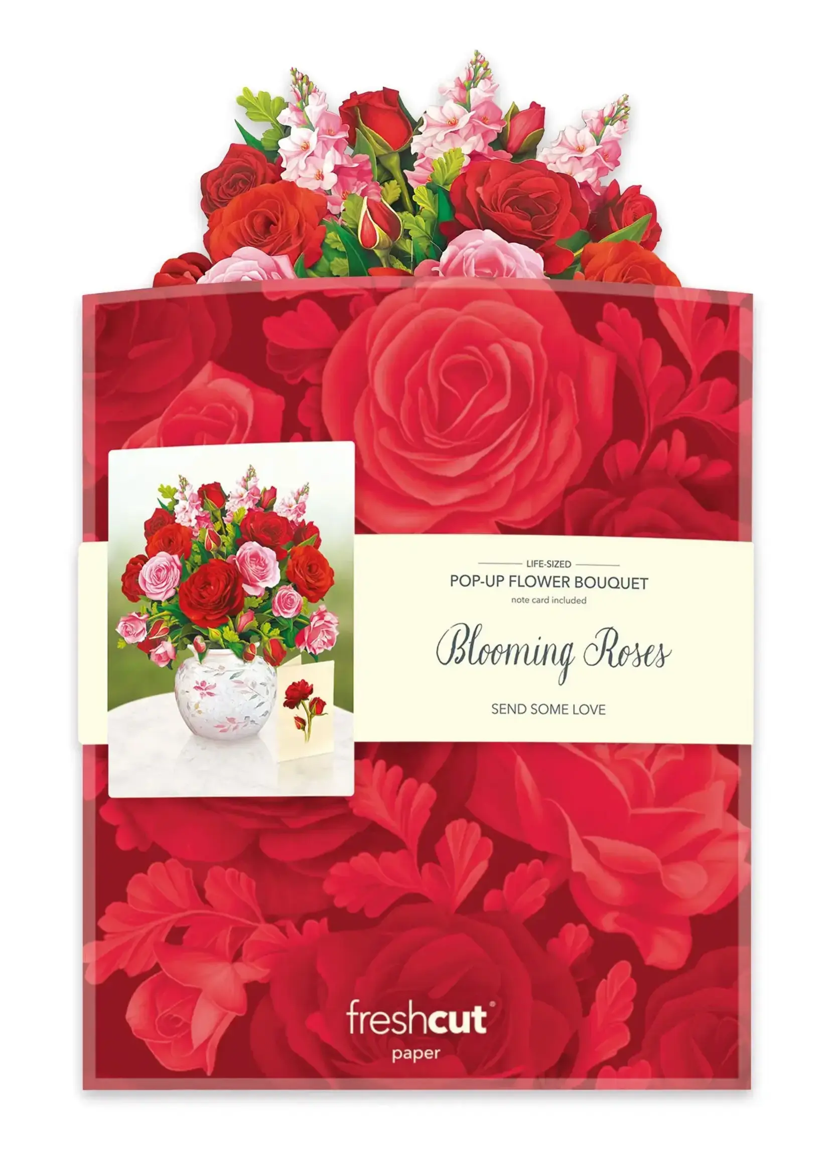 Fresh Cut Flowers Pop-Up Card - Blooming Roses