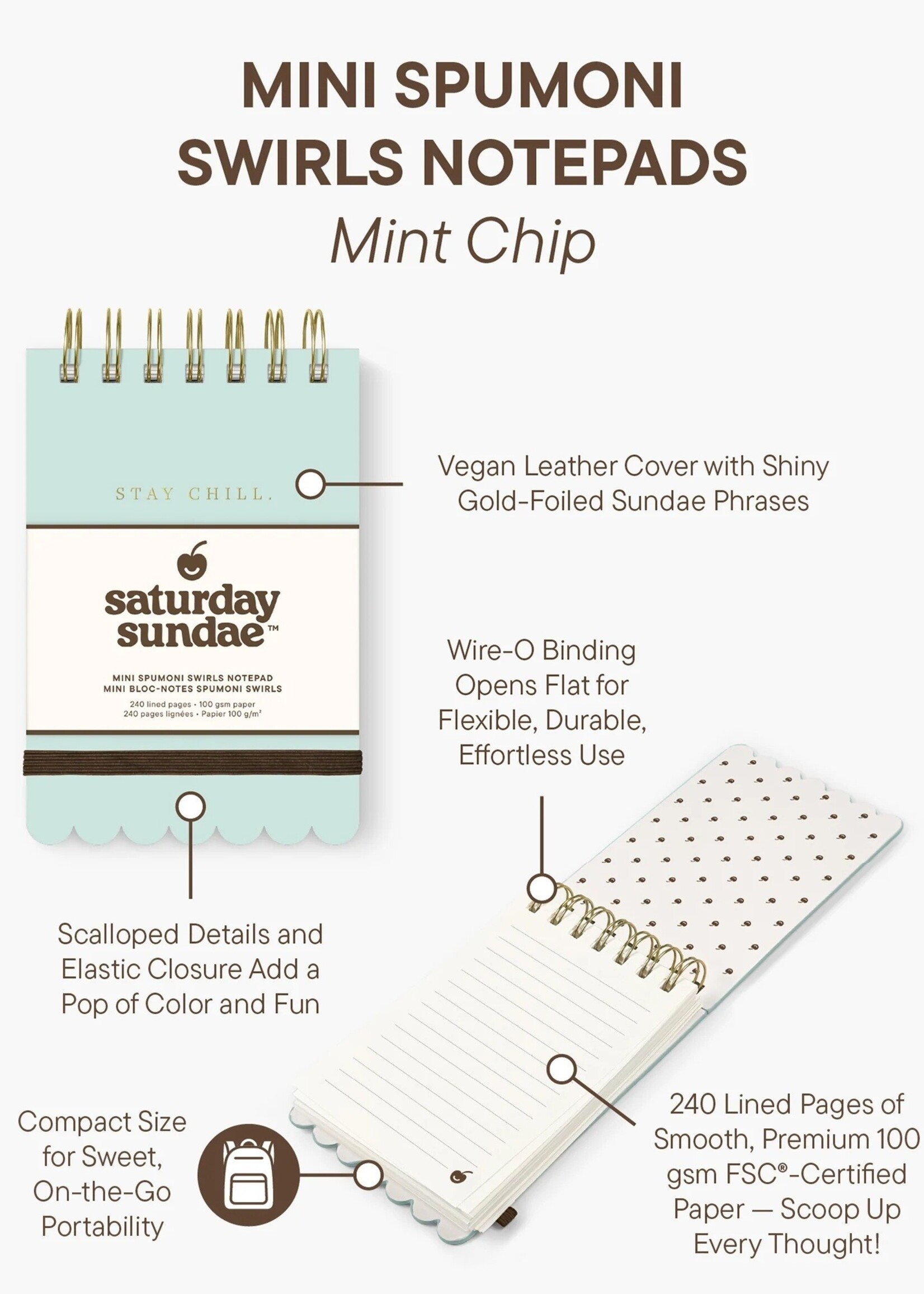 Mint Chip Mini Spumoni Swirls Notepad
