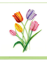 quillingcard Colourful Tulips
