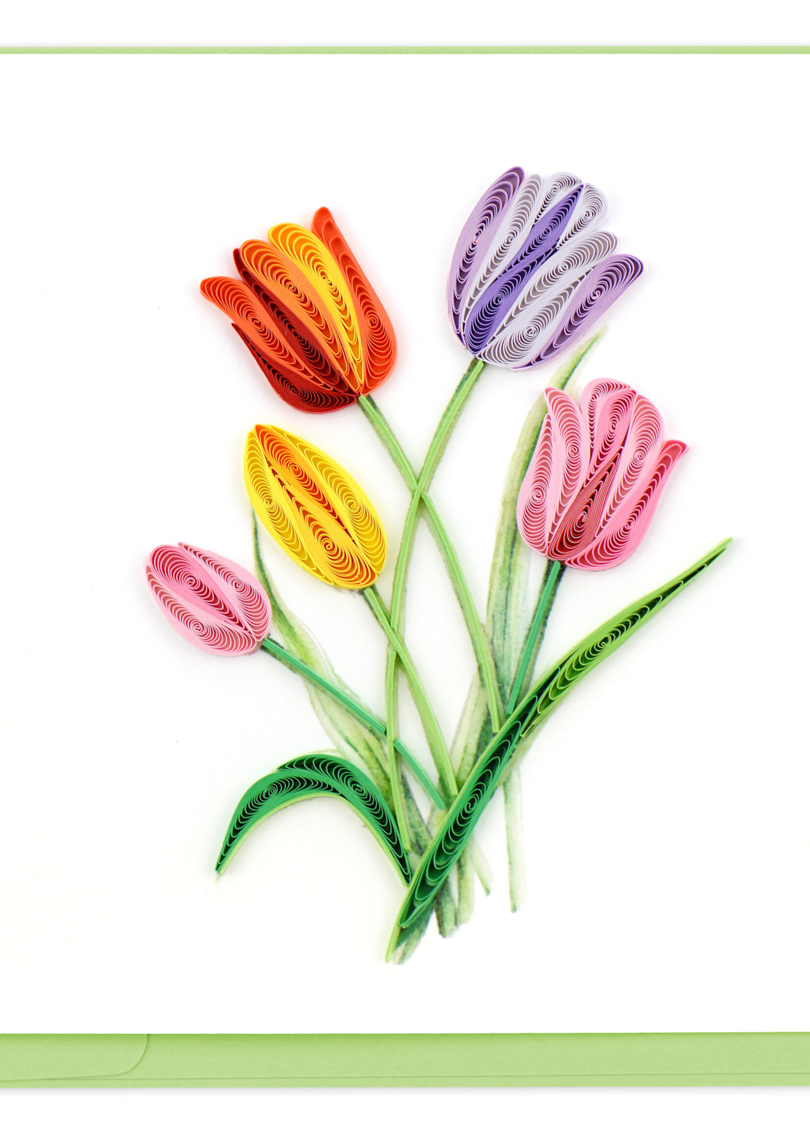 quillingcard Colourful Tulips