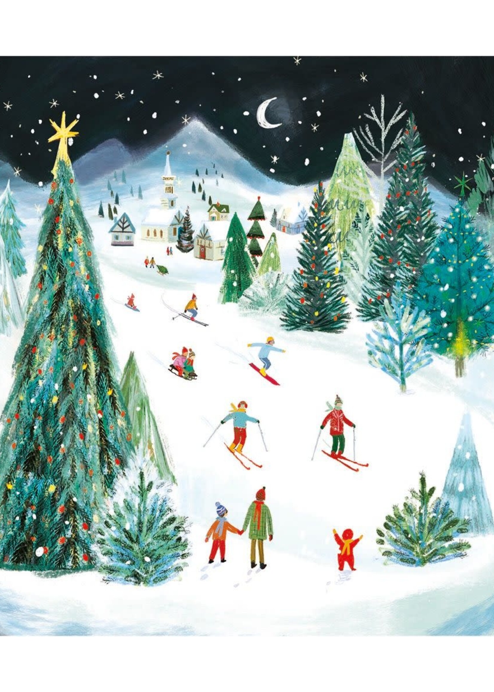 Box Christmas Cards - Skiiing