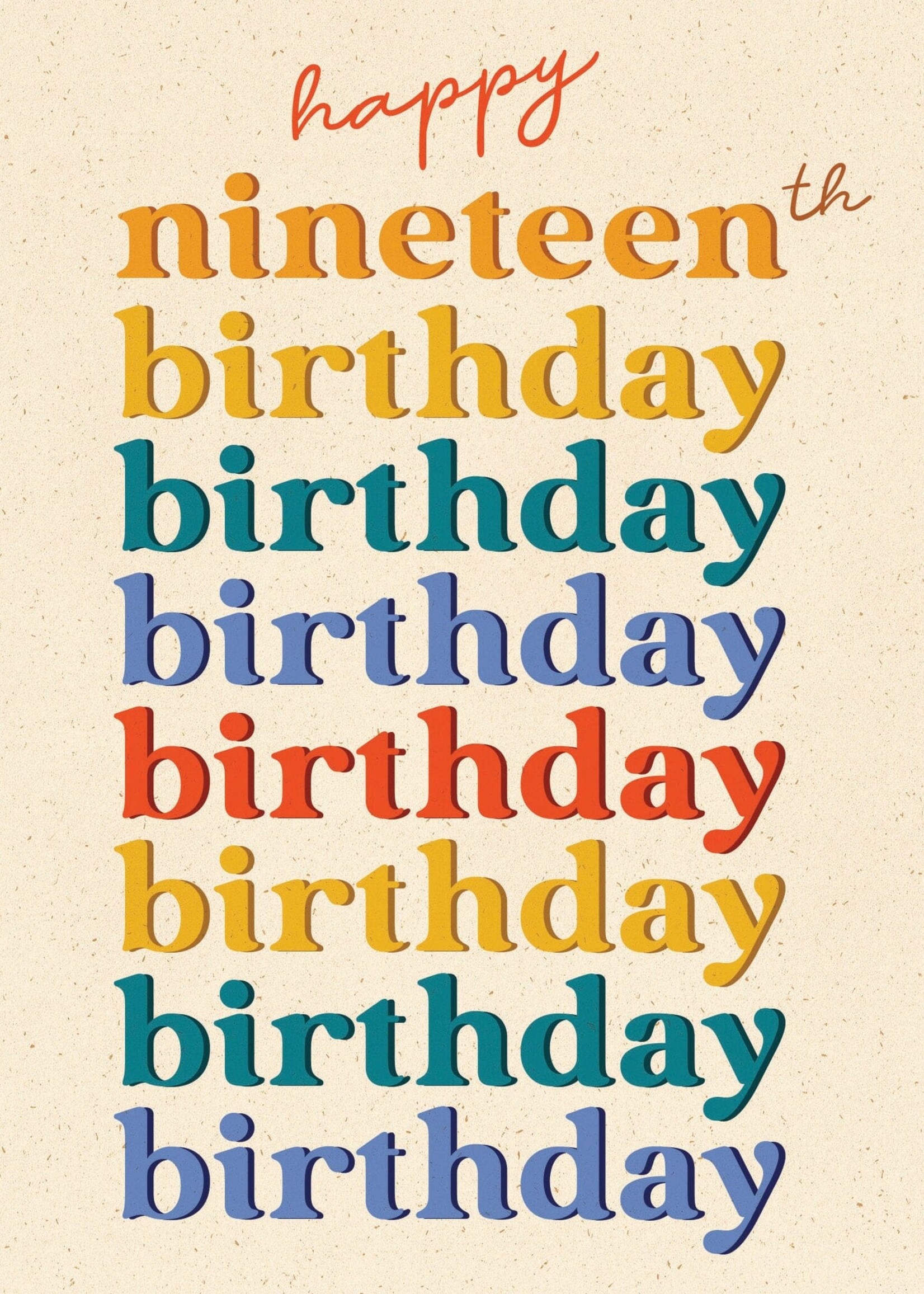 Milestone Happy Nineteen