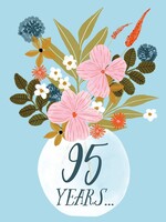 95 Years Floral Vase