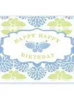 Mini Card - Happy Happy Birthday Blue Butterfly