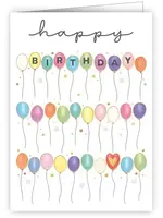quire publishing Mini Card - Happy Birthday Balloons