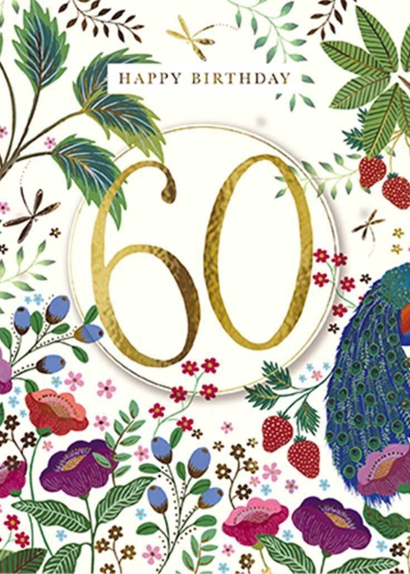 Happy Birthday 60 - Peacock